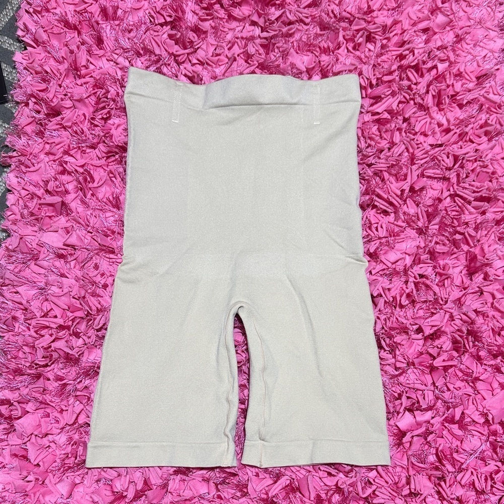 Shapermint Cream High-Waisted Shapewear Shorts